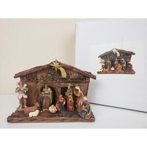 Kurt. S Adler Small Nativity Holiday Christmas Seasonal Set 11 Piece Open Box